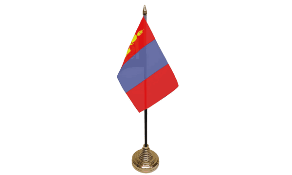 Mongolia Table Flags